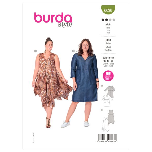 Burda Style Pattern 6036 Misses' Dress