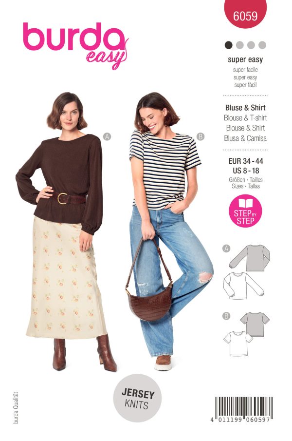 Burda Style Pattern 6059 Misses' Tops
