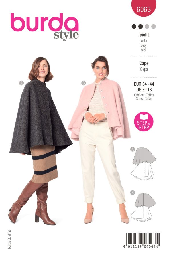 Burda Style Pattern 6063 Misses' Cape