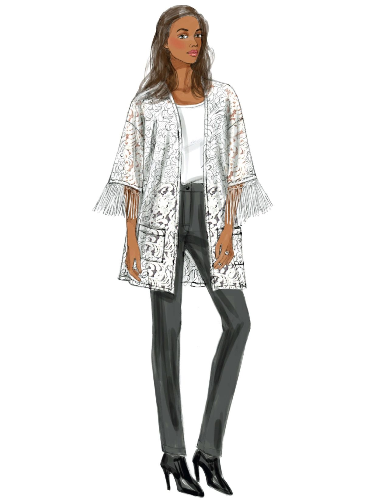 Butterick Sewing Pattern B6176 Misses' Kimono-inspired jacket robe
