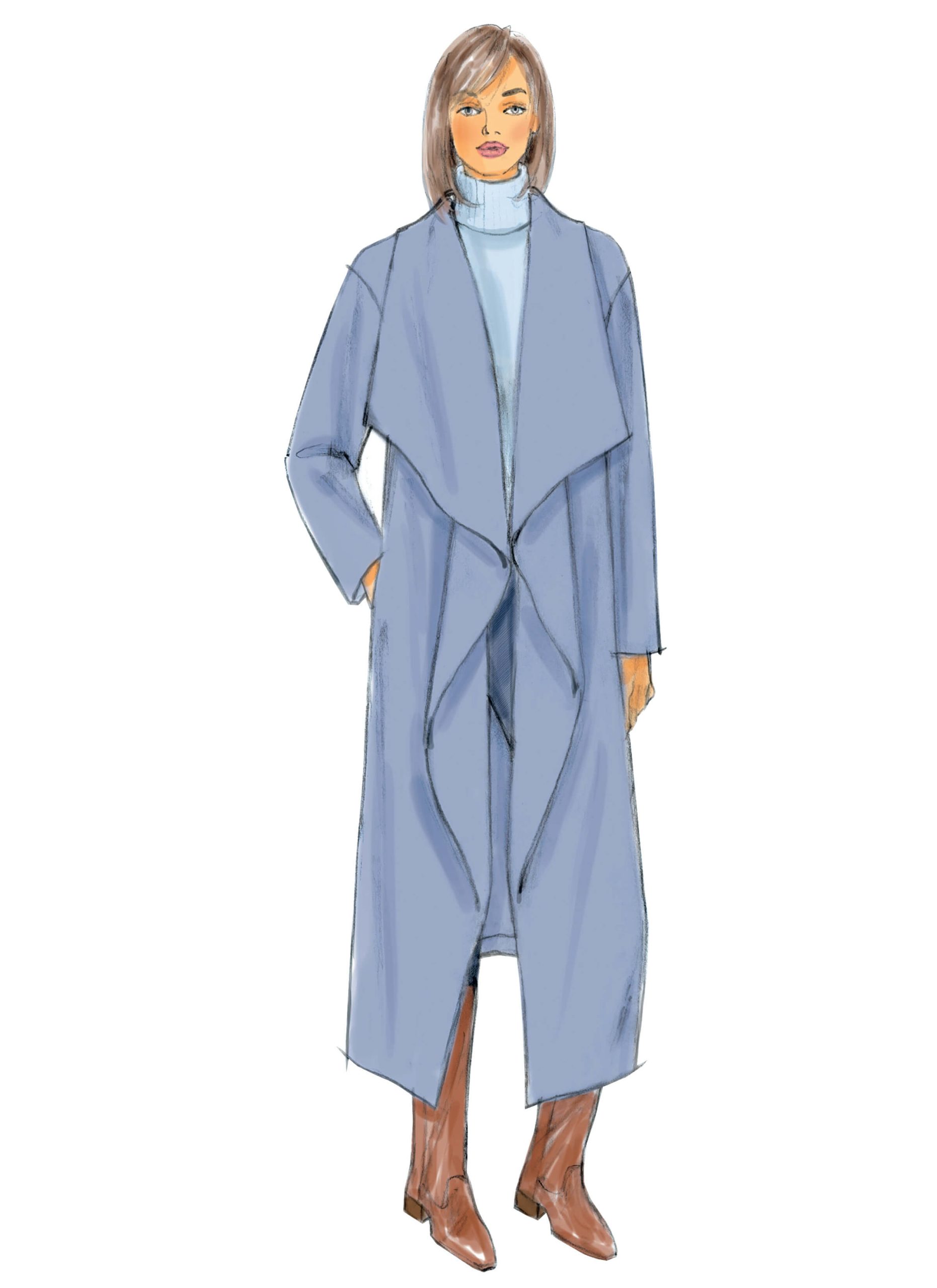 Butterick Sewing Pattern B6250 Misses' Jacket, Coat and Wrap