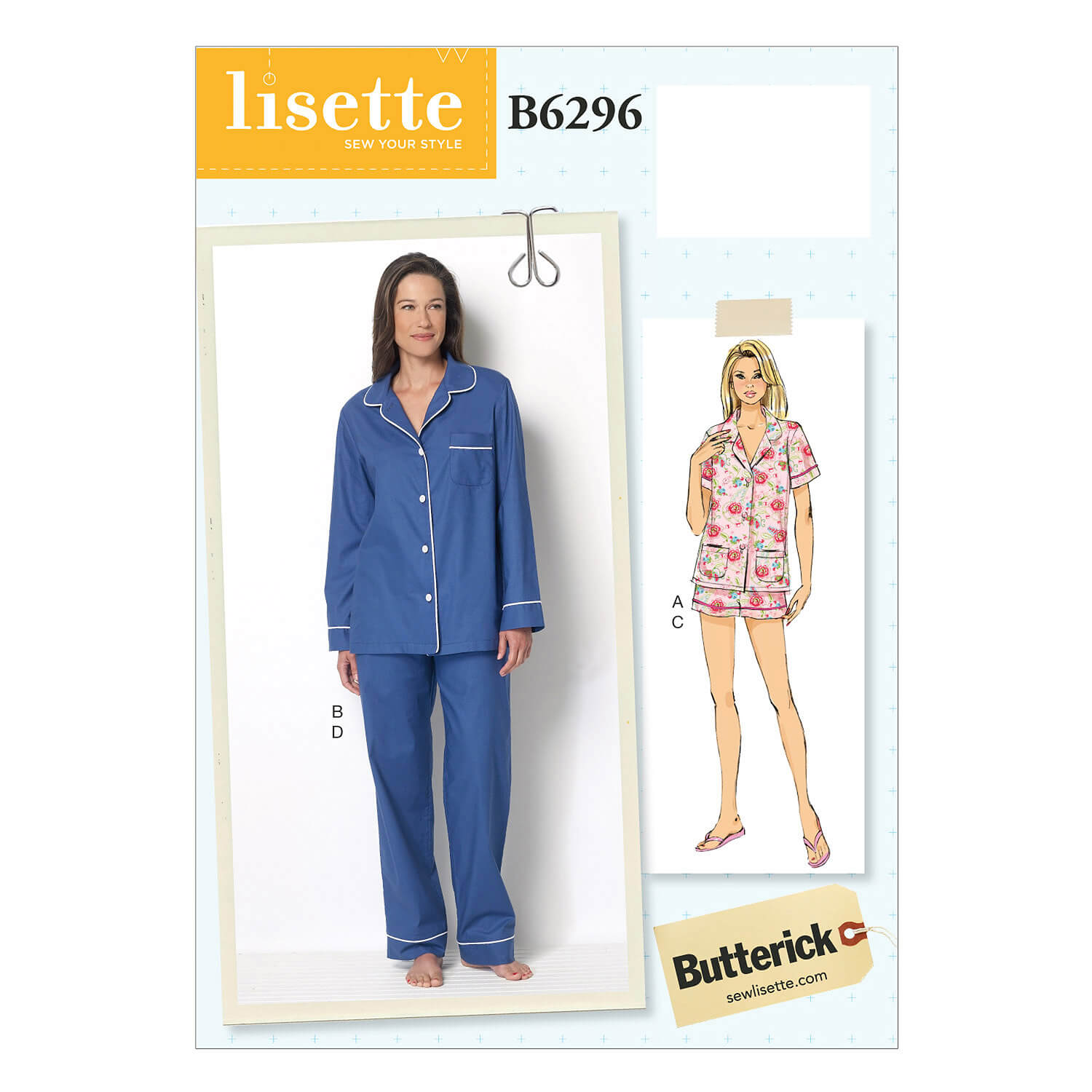 Butterick Sewing Pattern B6296 Lisette Misses' Top, Shorts and Pants