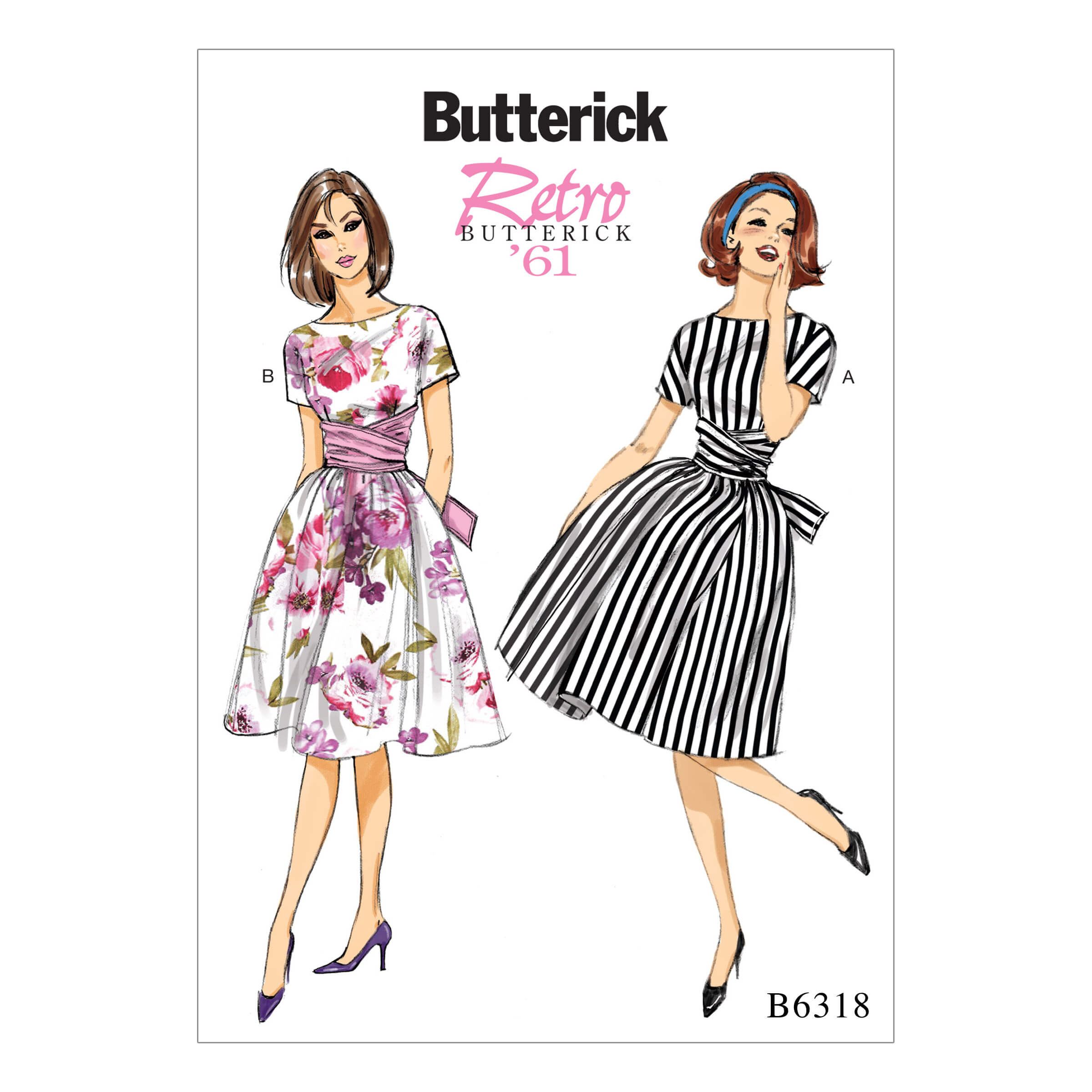 Butterick Sewing Pattern B6318 Retro Dress