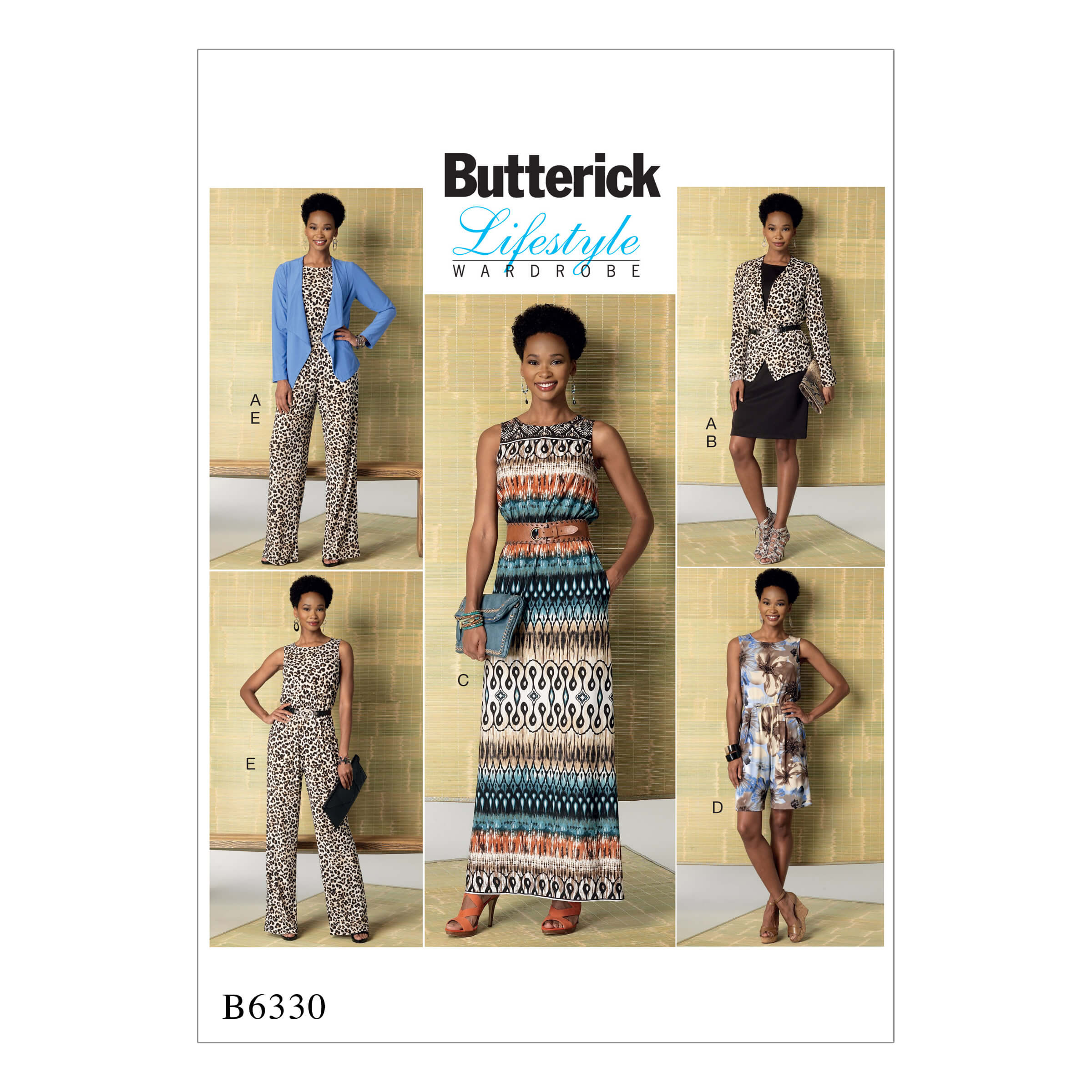 Butterick Sewing Pattern B6330 Misses' Jacket, Elastic-Waist Dress, Romper and Jumpsuit