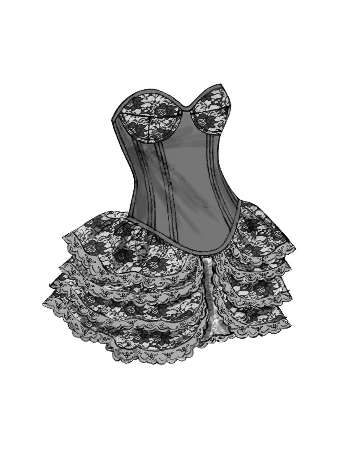 Butterick Sewing Pattern B6338 Curved-Hem Corsets and Skirts