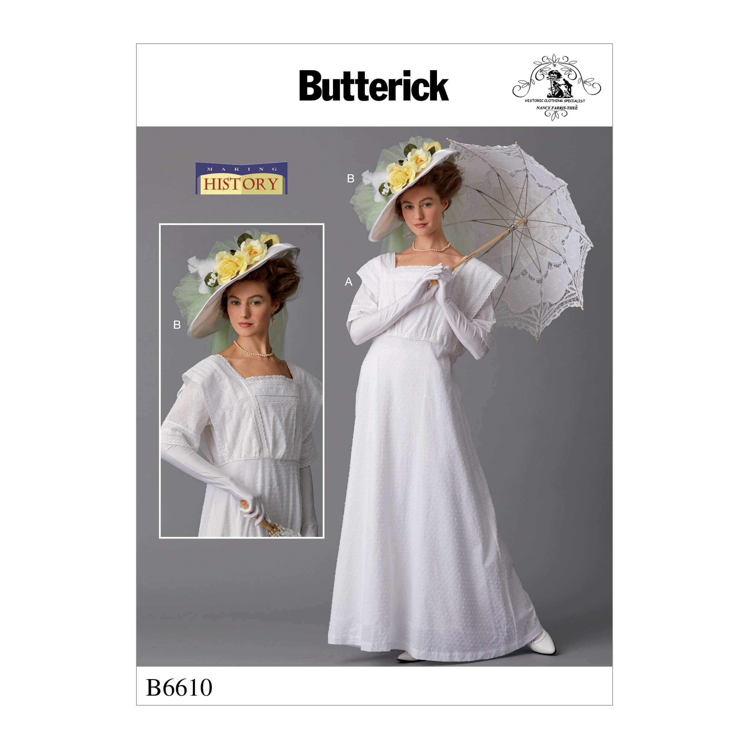 Butterick Sewing Pattern B6610 Misses' Costume and Hat