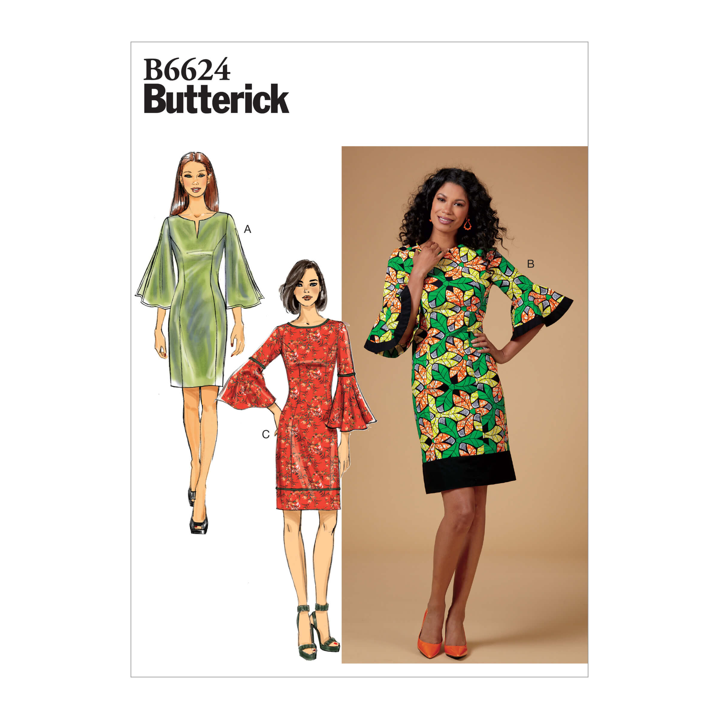 Butterick Sewing Pattern B6624 Misses'/Misses' Petite, Women's/Women's Petite Dress