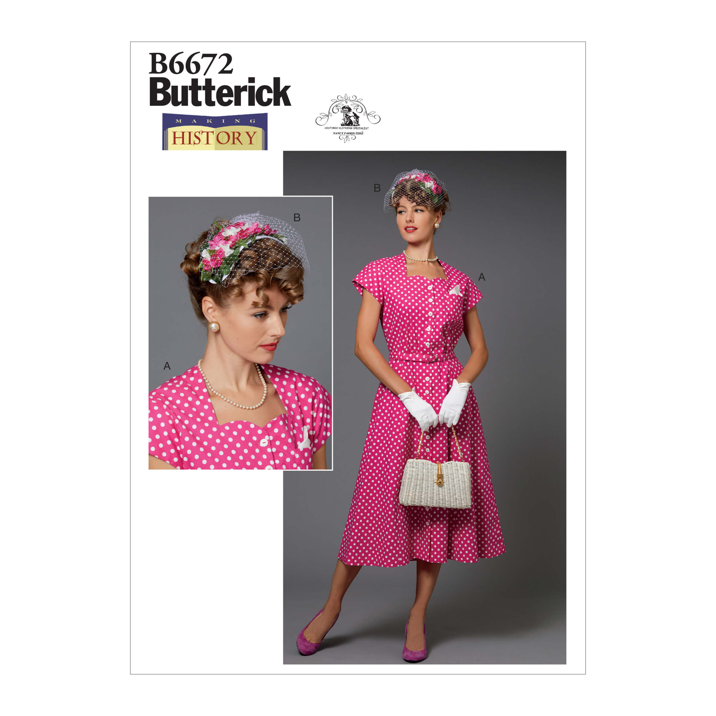 Butterick Sewing Pattern B6672 Misses' Costume and Hat