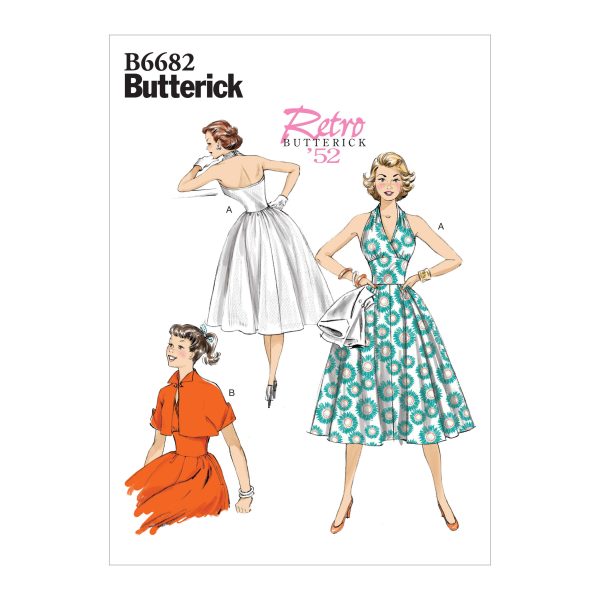 Butterick Sewing Pattern B6682 Misses' Dress and Jacket Retro '52
