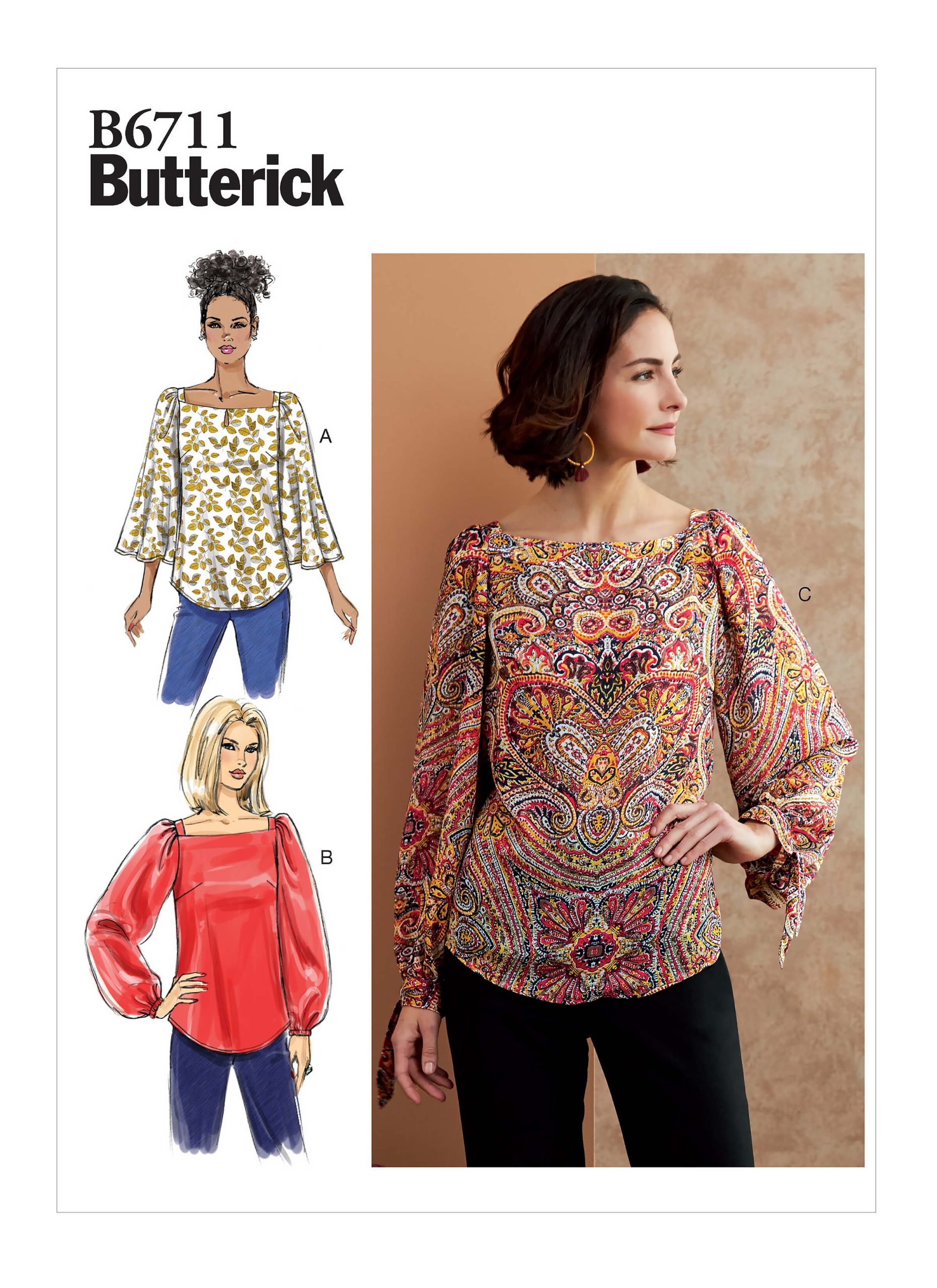 Butterick Sewing Pattern B6711 Misses' Top