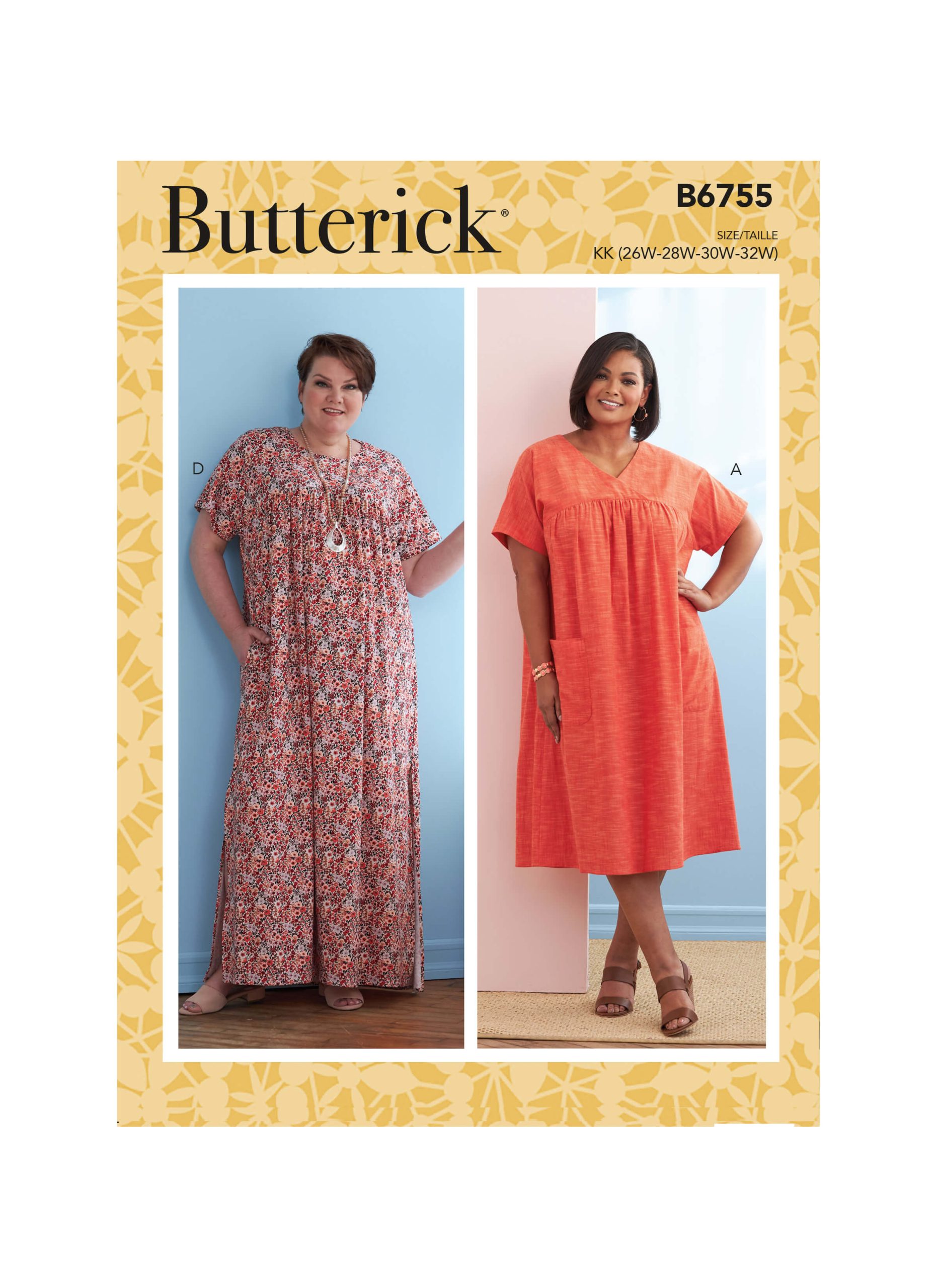 Butterick Sewing Pattern B6755 Women's Dresses