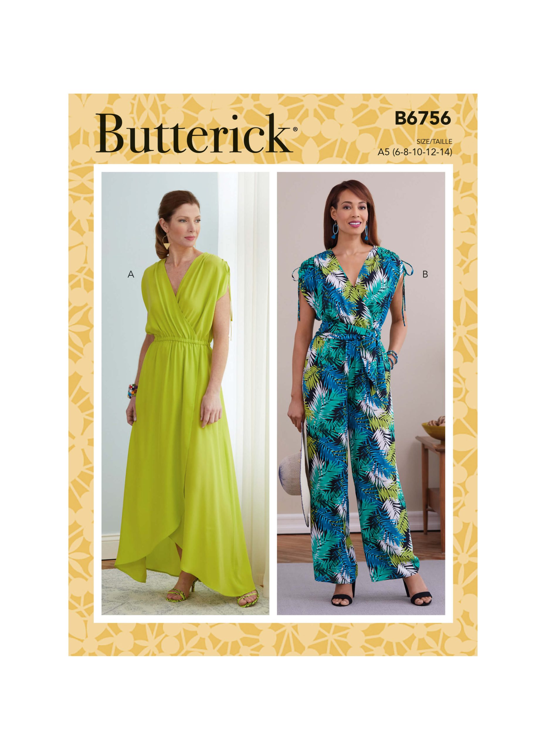 Butterick Sewing Pattern B6756 Misses' Dress, Jumpsuit and Sash