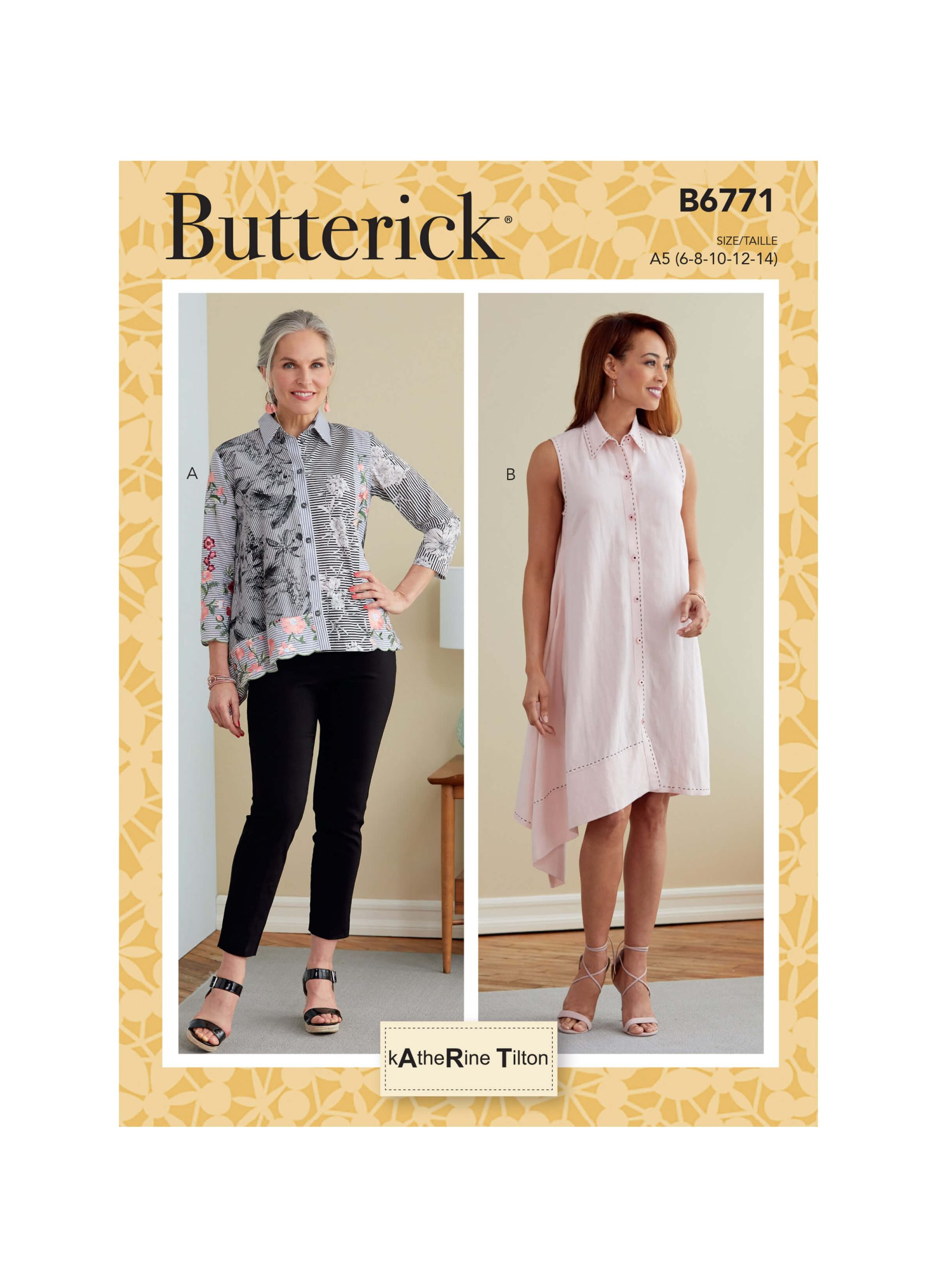 Butterick Sewing Pattern B6771 Misses' Shirt and Dress, Katherine Tilton