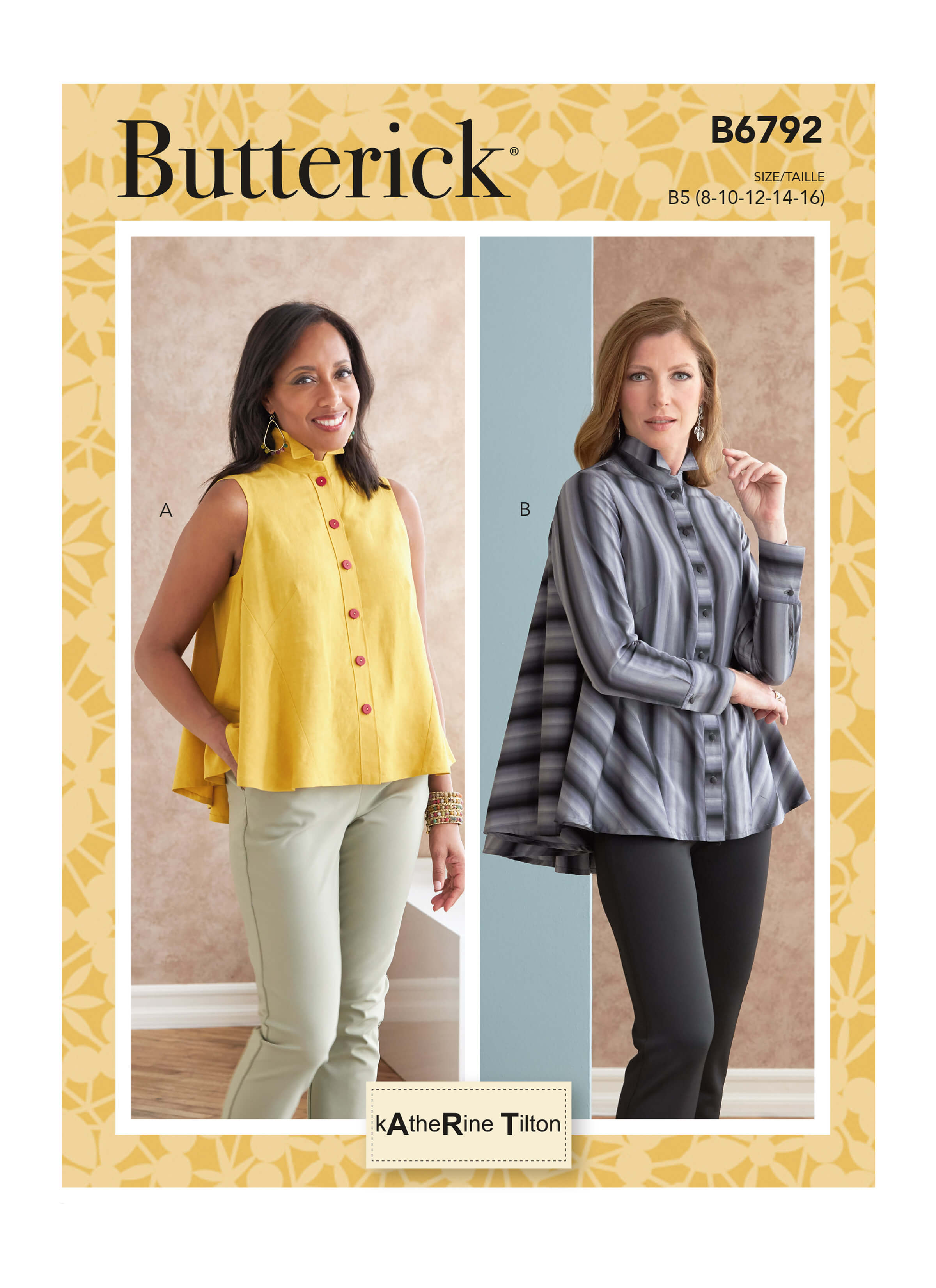 Butterick Sewing Pattern B6792 Misses' Top Katherine Tilton