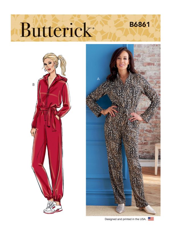 Butterick Sewing Pattern B6861 Misses' Jumpsuit, Sash and Belt