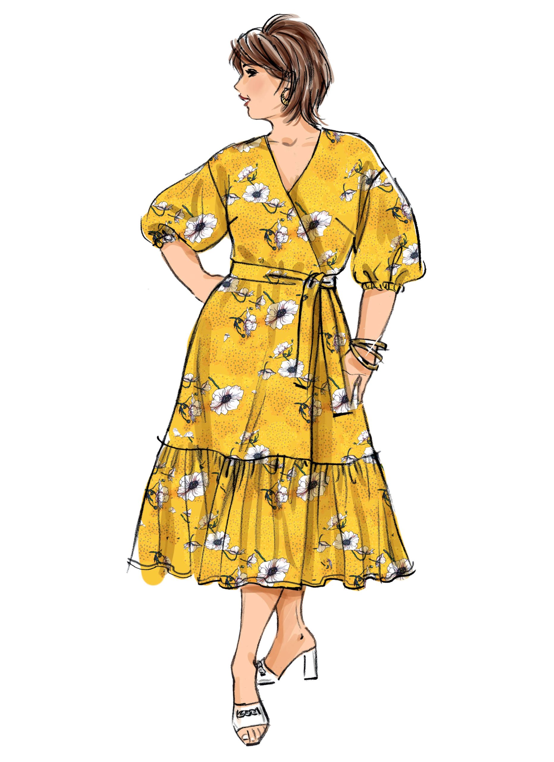 Butterick Sewing Pattern B6873 Women's Dress and Sash