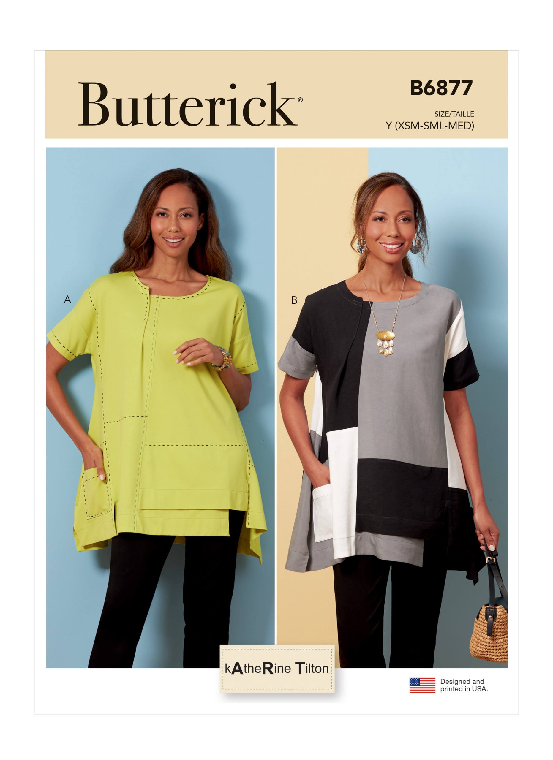 Butterick Sewing Pattern B6877 Katherine Tilton Misses' Top