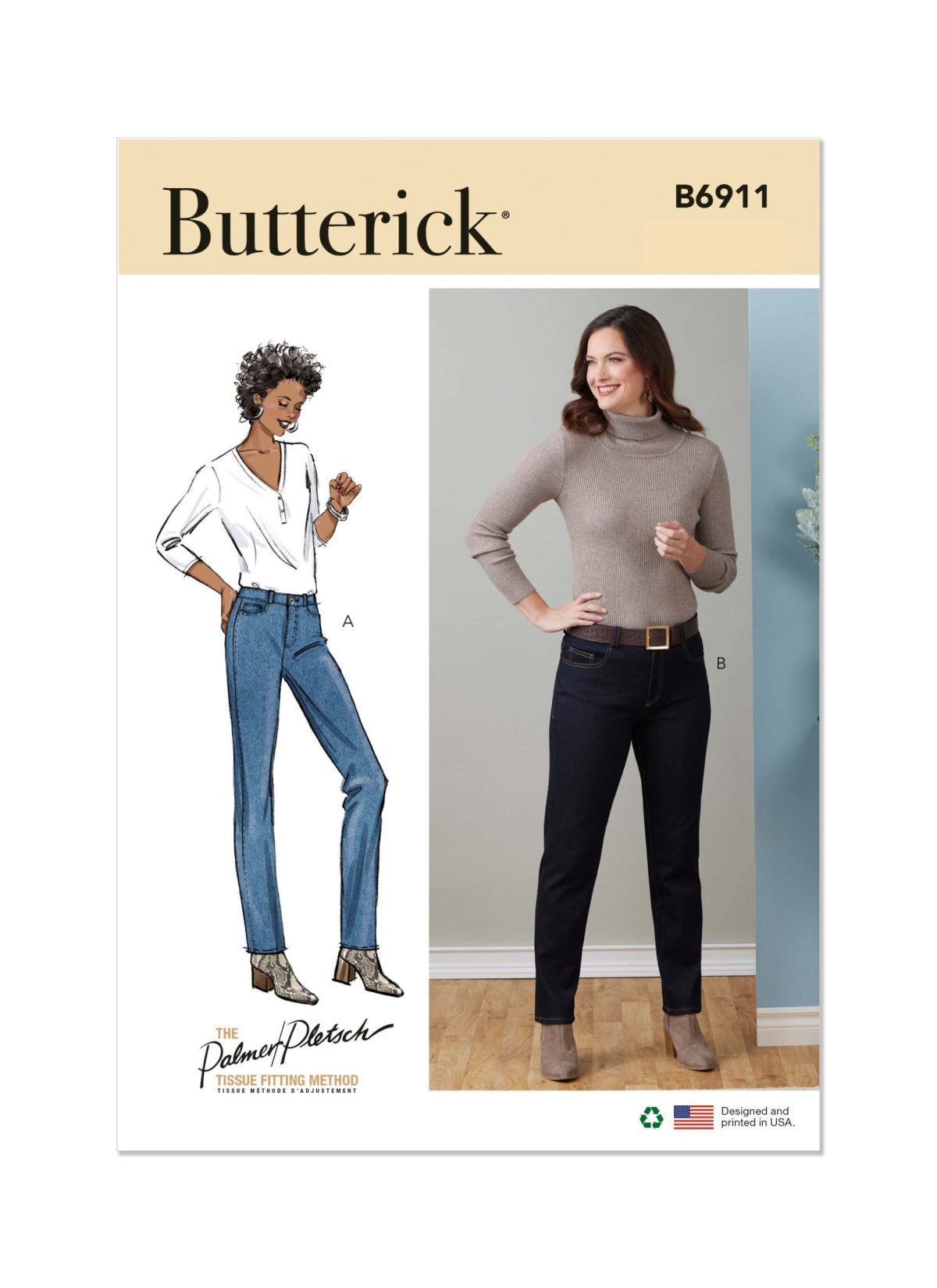 Butterick Sewing Pattern B6911 Misses’ Jeans by Palmer/Pletsch ...
