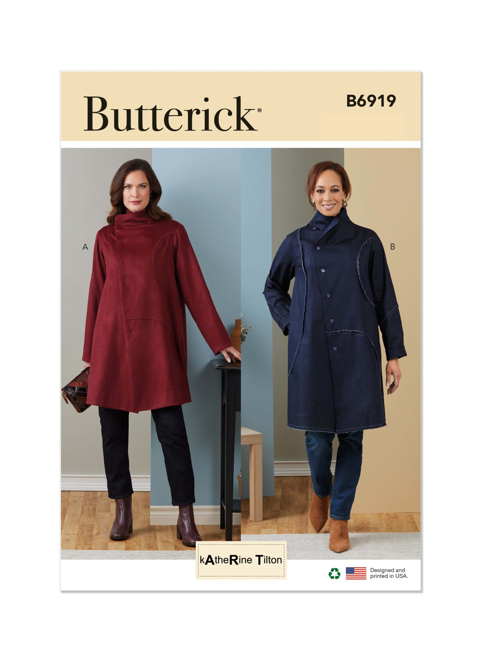 Butterick Sewing Pattern B6919 Misses' Coat by Katherine Tilton