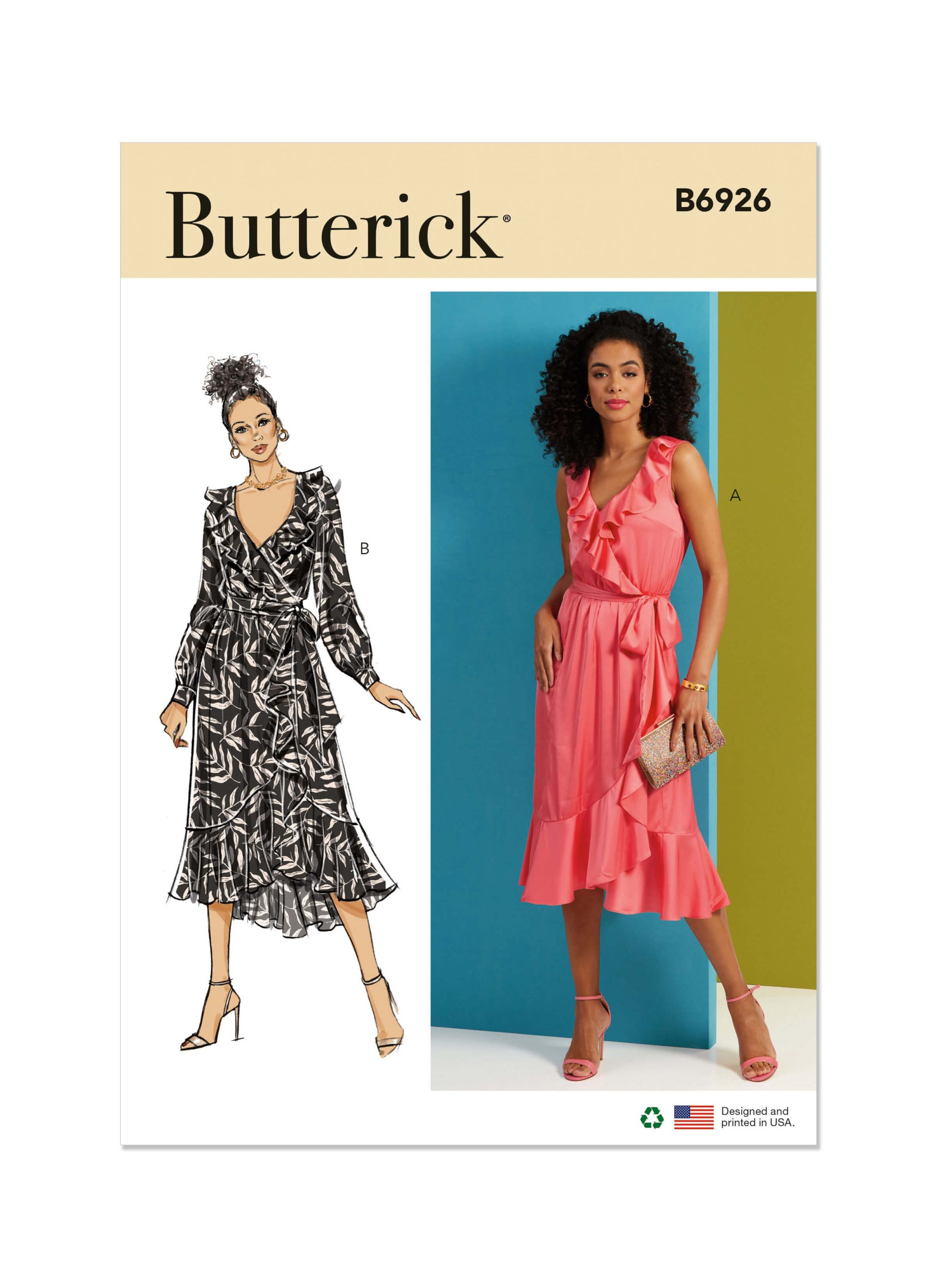 Butterick Sewing Pattern B6926 Misses' Dress and Sash