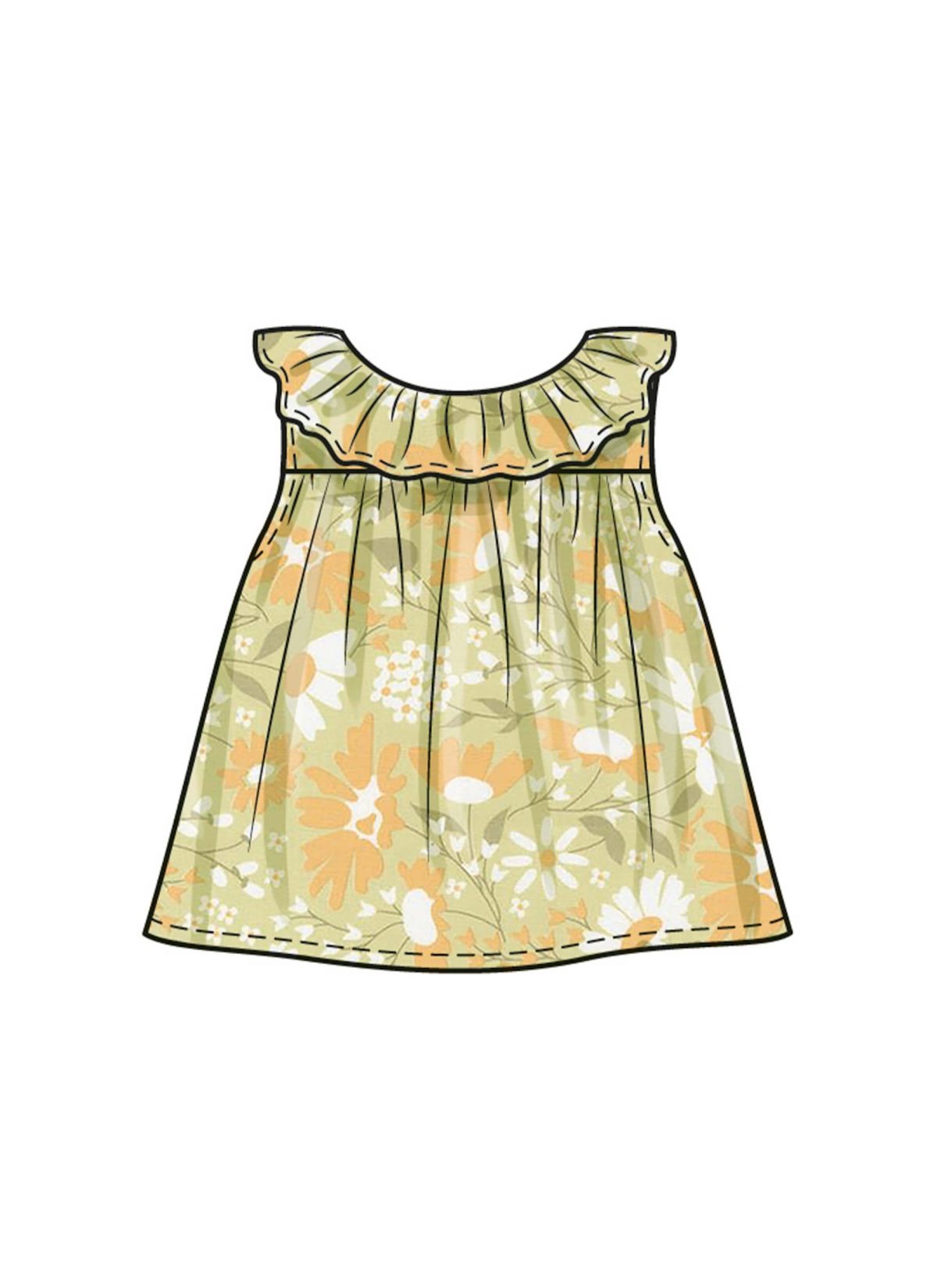 Butterick Sewing Pattern B6935 Babies' Top, Panties and Hat