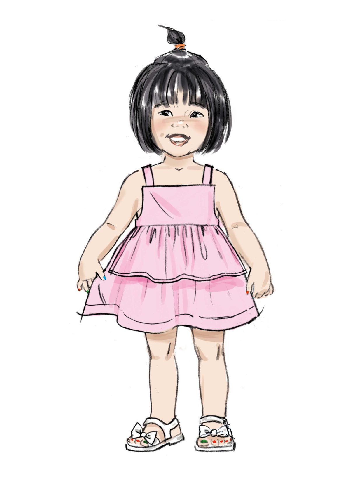 Butterick Sewing Pattern B6936 Toddlers' Overalls and Dress