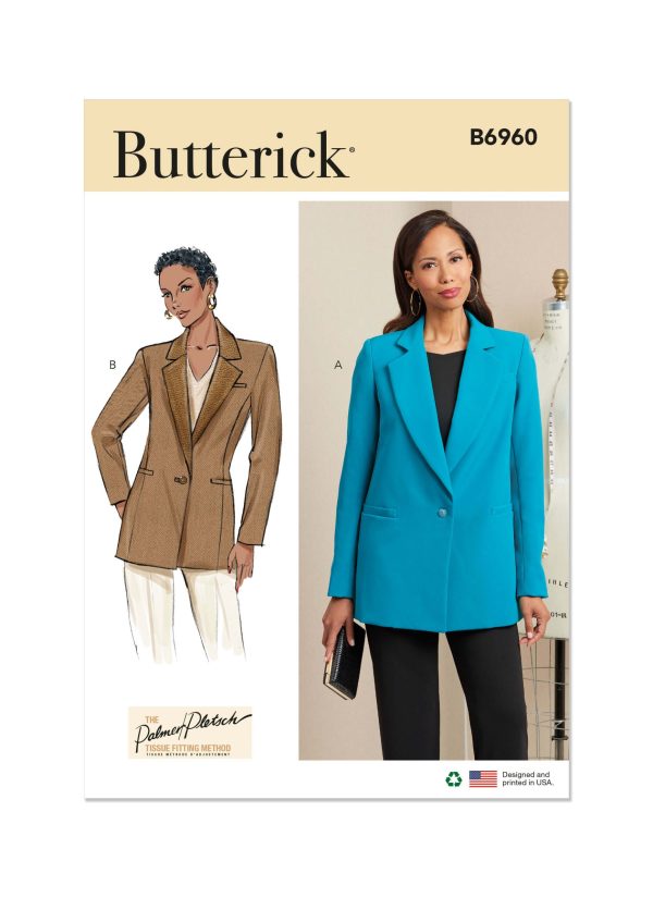Butterick Sewing Pattern B6960 Palmer Pletsch Misses' Jackets