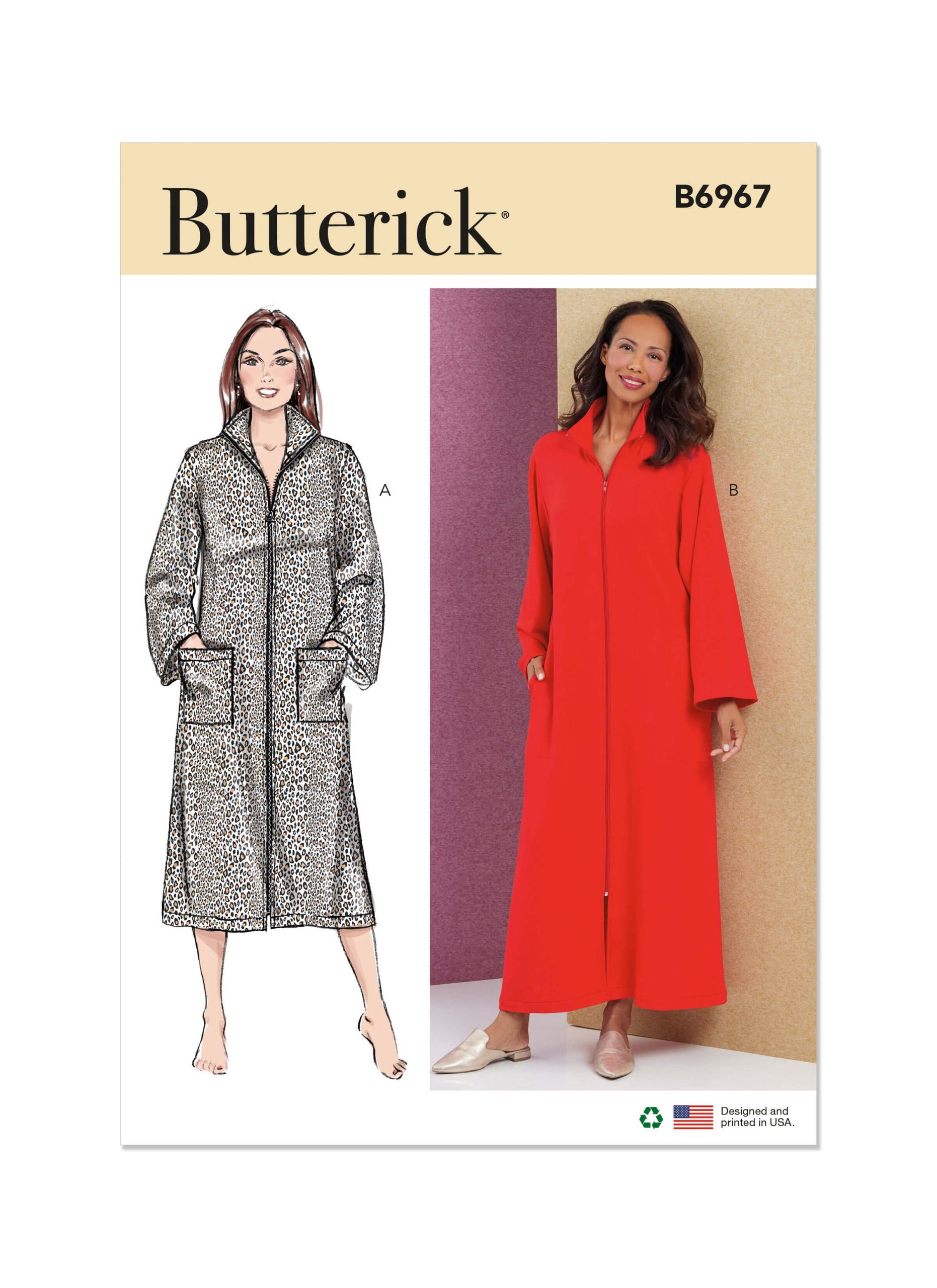 Butterick Sewing Pattern B6967 Misses' and Women's Robe