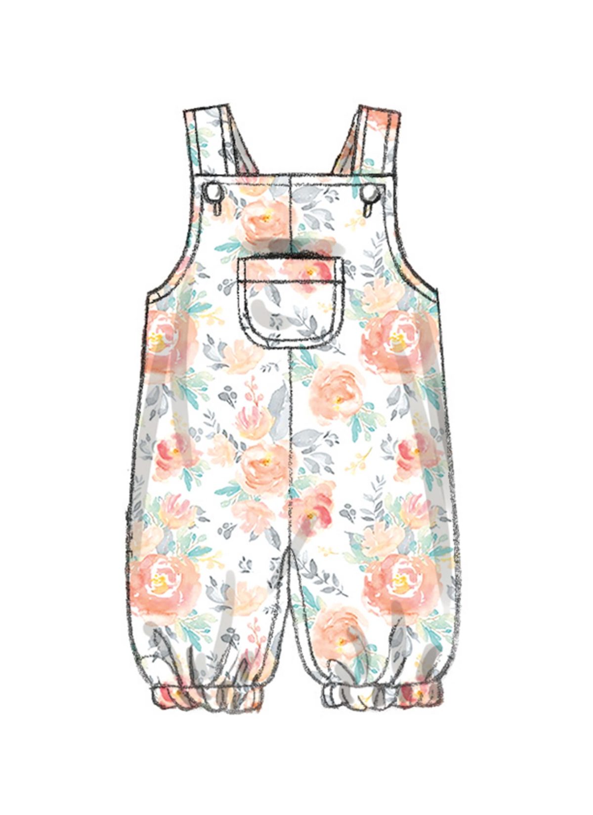 Butterick Sewing Pattern B6969 Infants' Jacket, Overalls, Bottoms, Hats and Mittens