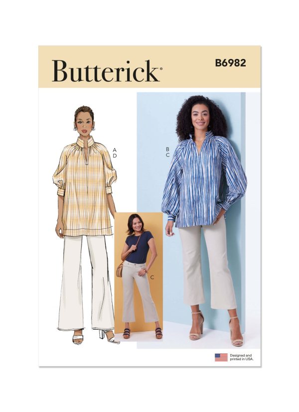 Butterick Sewing Pattern B6982 Misses' Tunics and Jeans