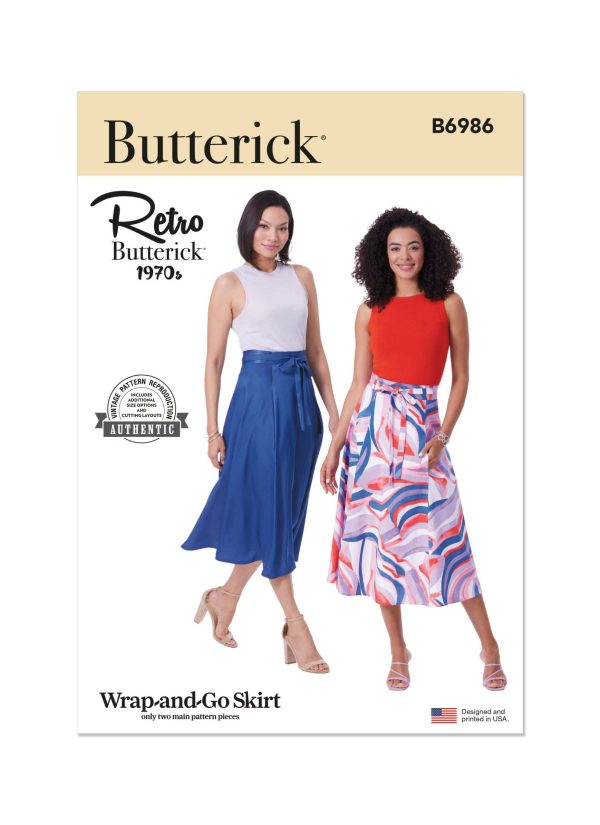 Butterick Sewing Pattern B6986 Misses' Skirt