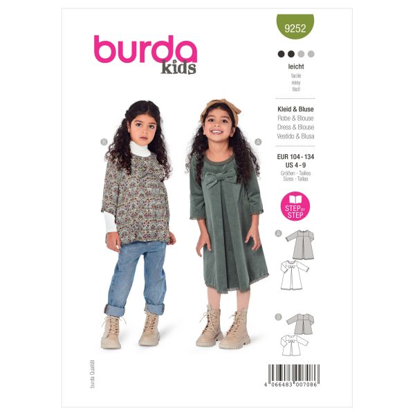 Burda Style Pattern 9252 Children's Dress and Blouse