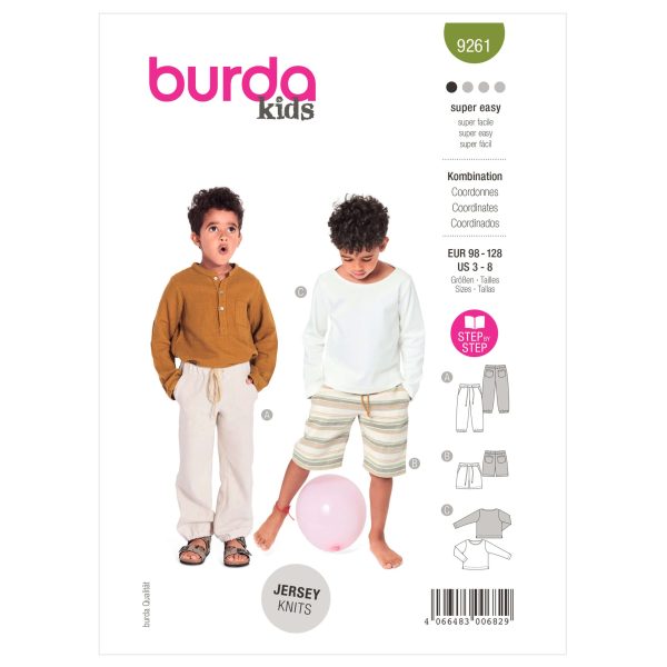 Burda Style Pattern 9261 Children's Trousers and Top
