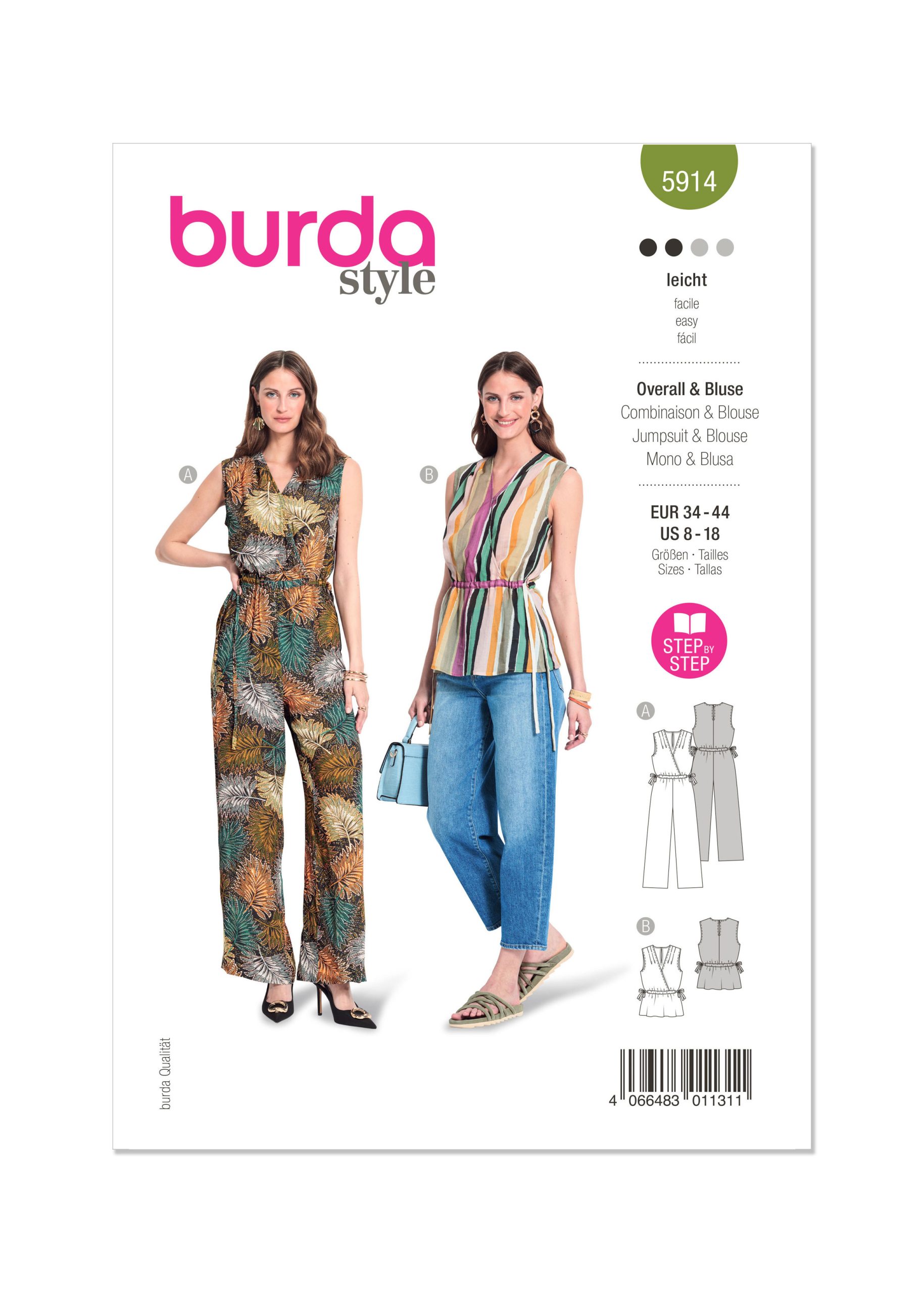 Burda Style Pattern 5914 Misses' Jumpsuit and Top