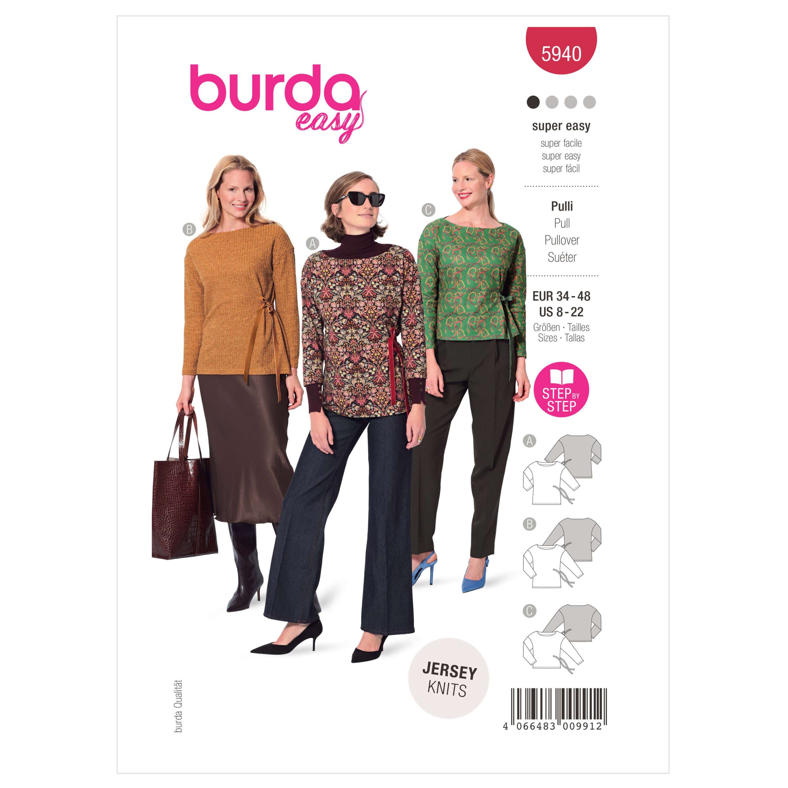 Burda Style Pattern 5940 Misses' Top