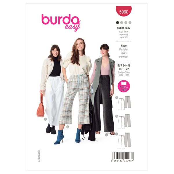 Burda Style Pattern 5960 Misses' Trousers