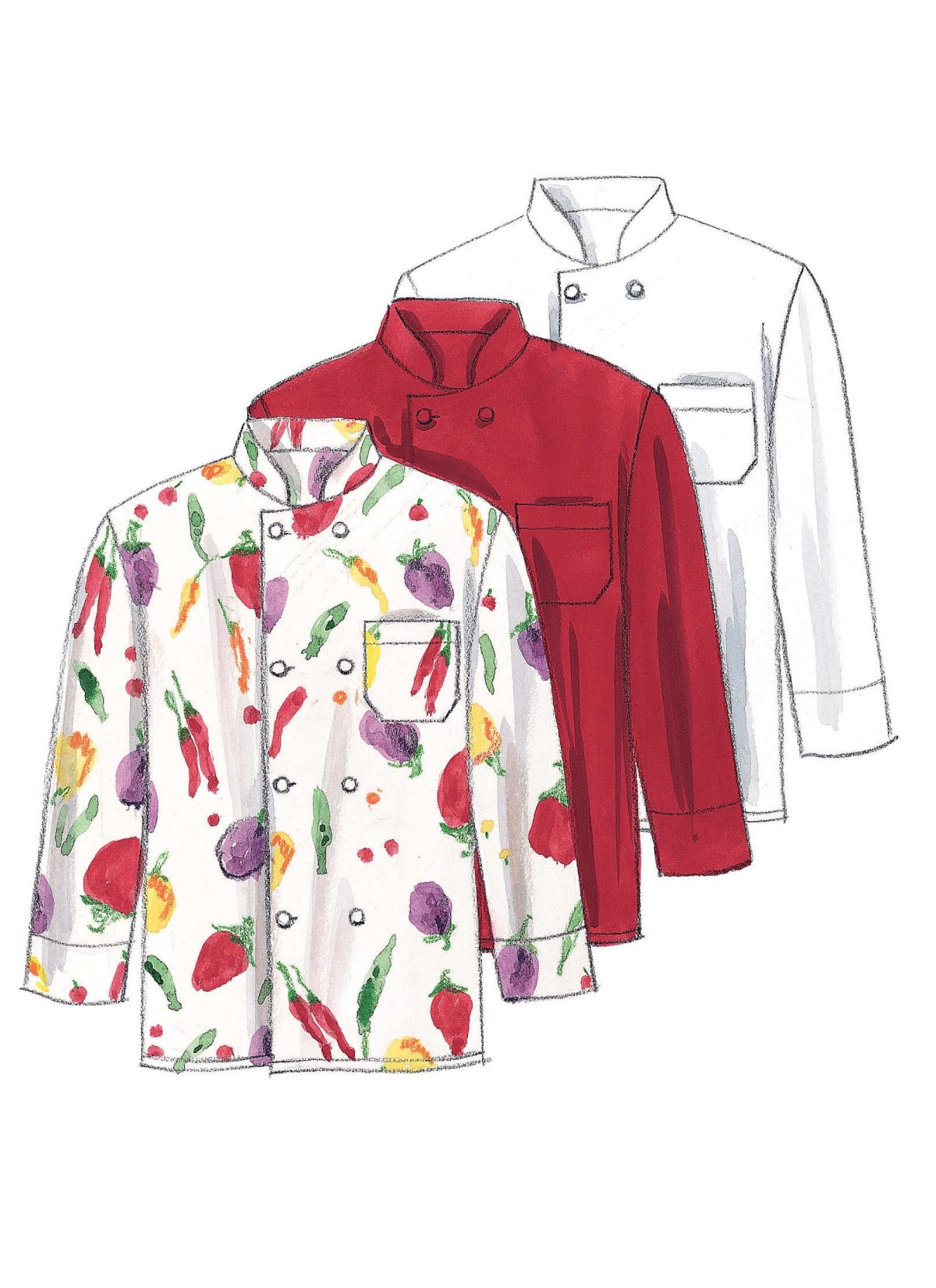 McCall's Sewing Pattern M2233 Misses' and Men's Jacket, Shirt, Apron, Pull-On Pants, Neckerchief and Hat