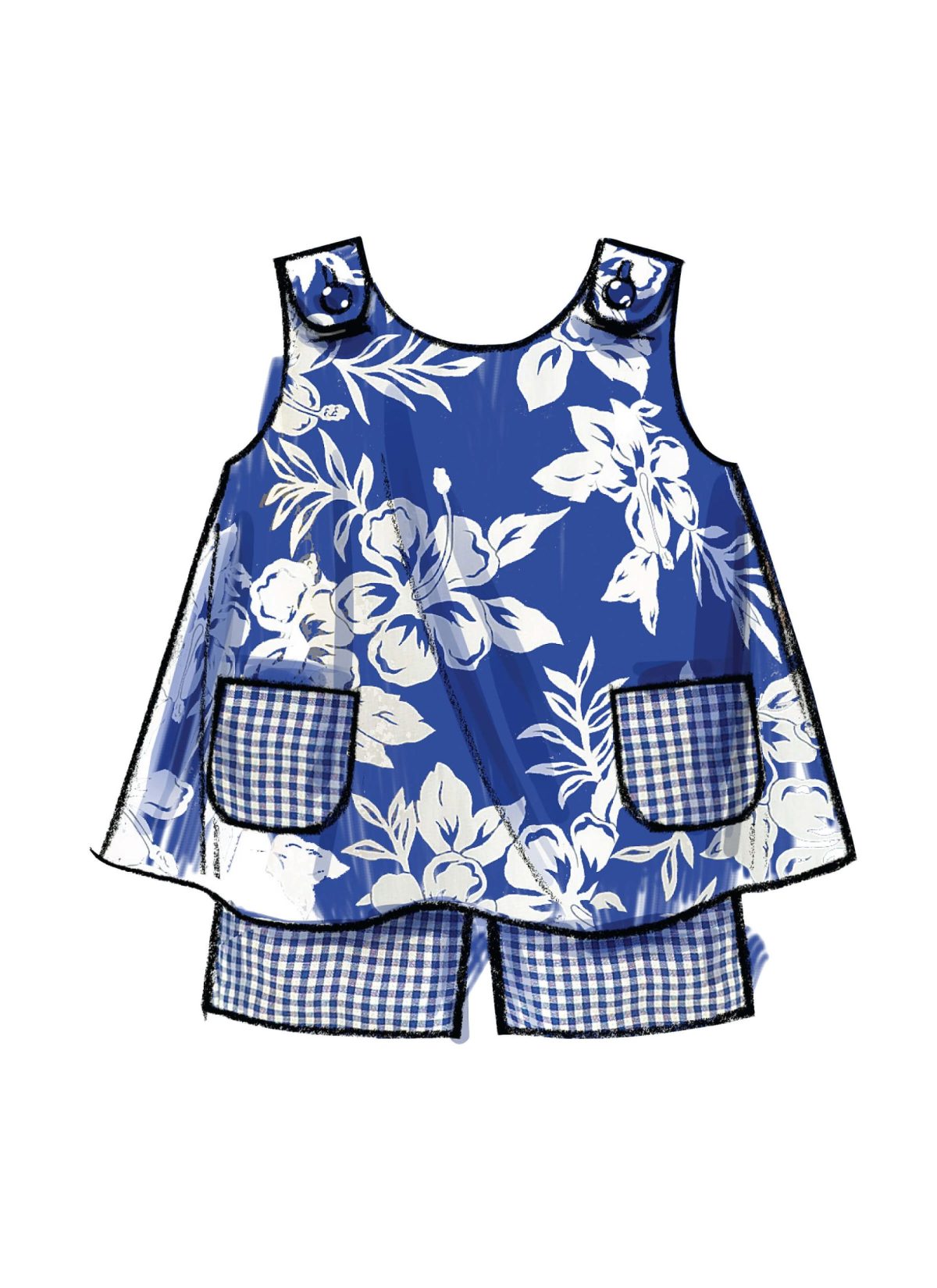 McCall's Sewing Pattern M5416 Toddlers' Tops, Dresses and Shorts