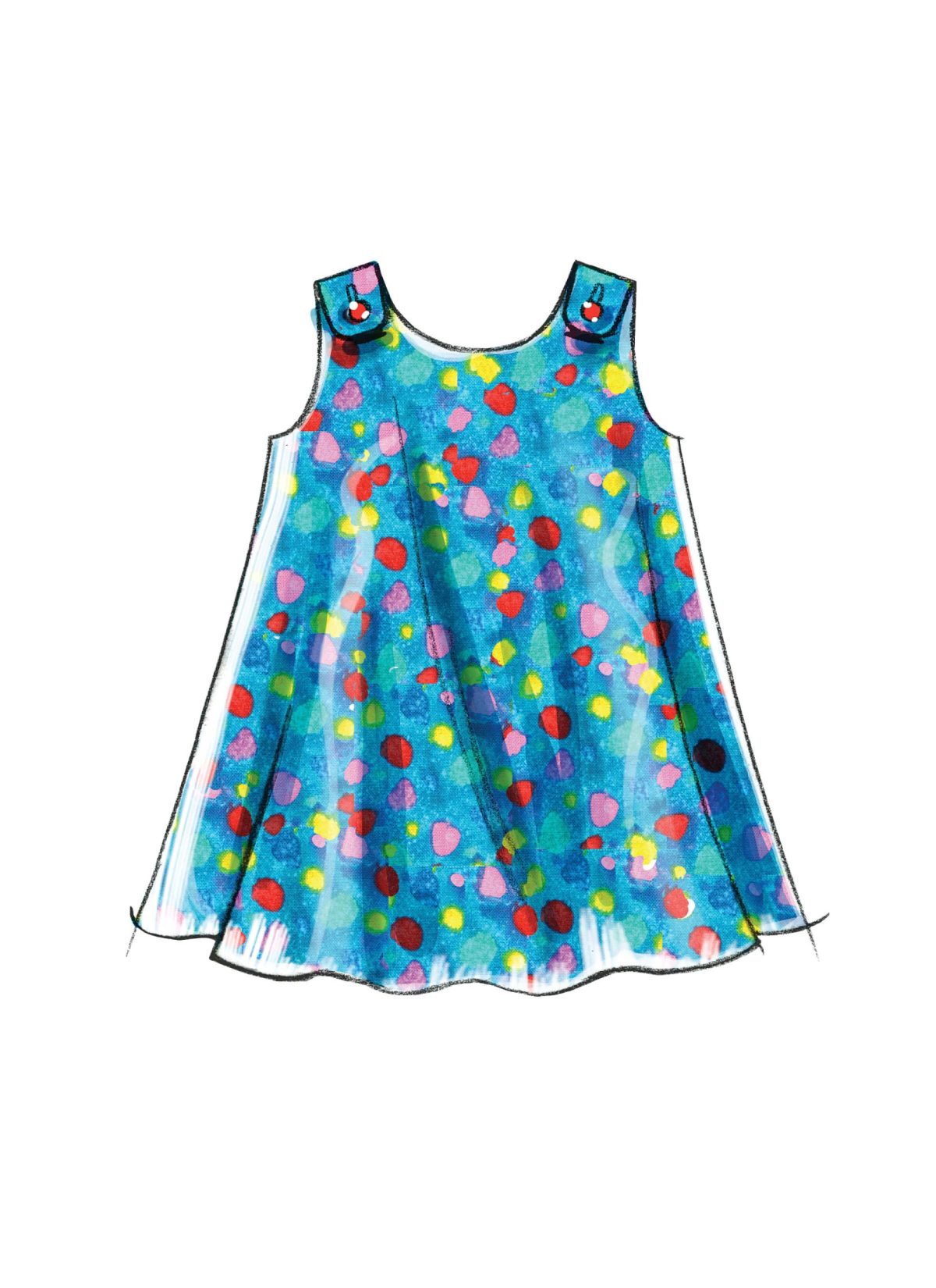McCall's Sewing Pattern M5416 Toddlers' Tops, Dresses and Shorts