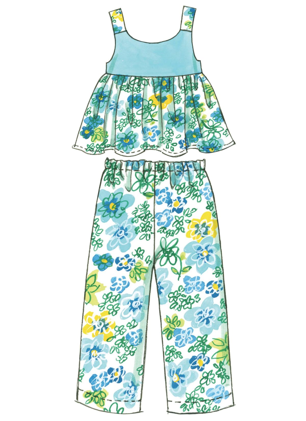 McCall's Sewing Pattern M6017 Toddlers'/Children's Tops, Dresses, Shorts And Pants