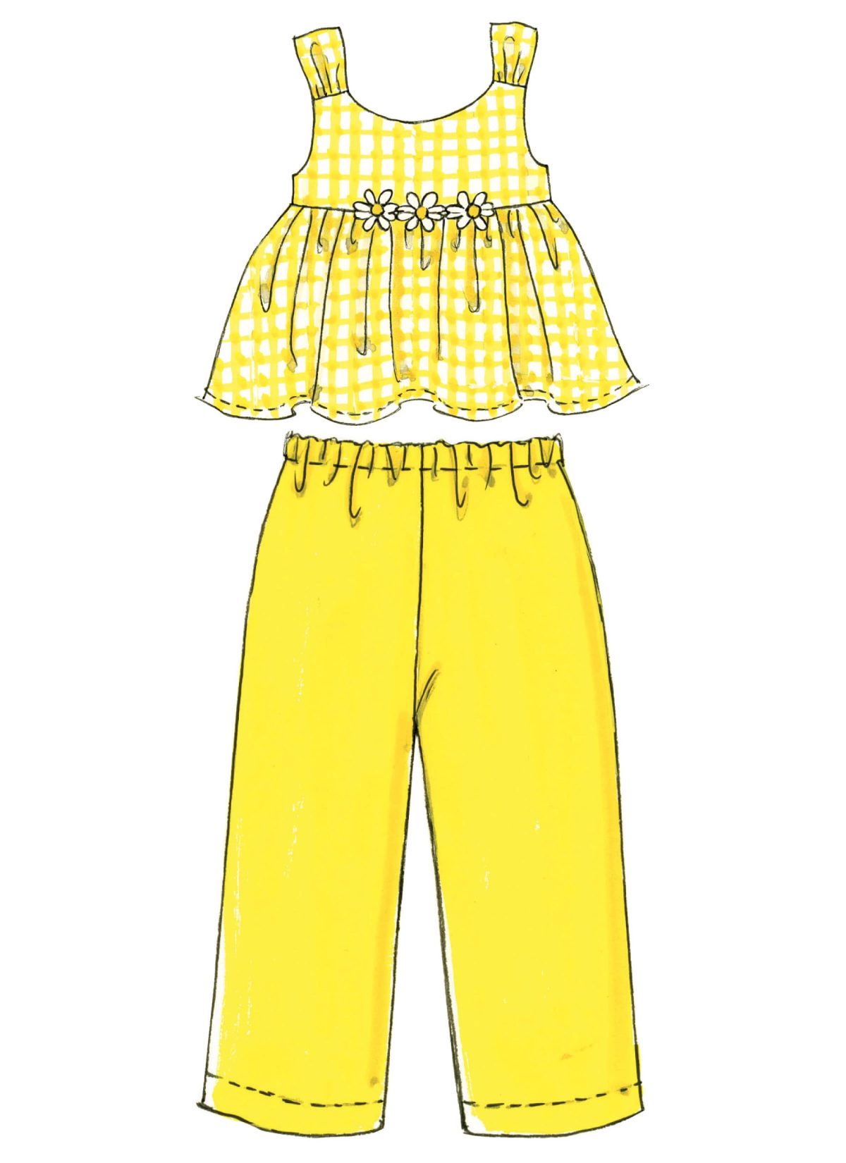 McCall's Sewing Pattern M6017 Toddlers'/Children's Tops, Dresses, Shorts And Pants