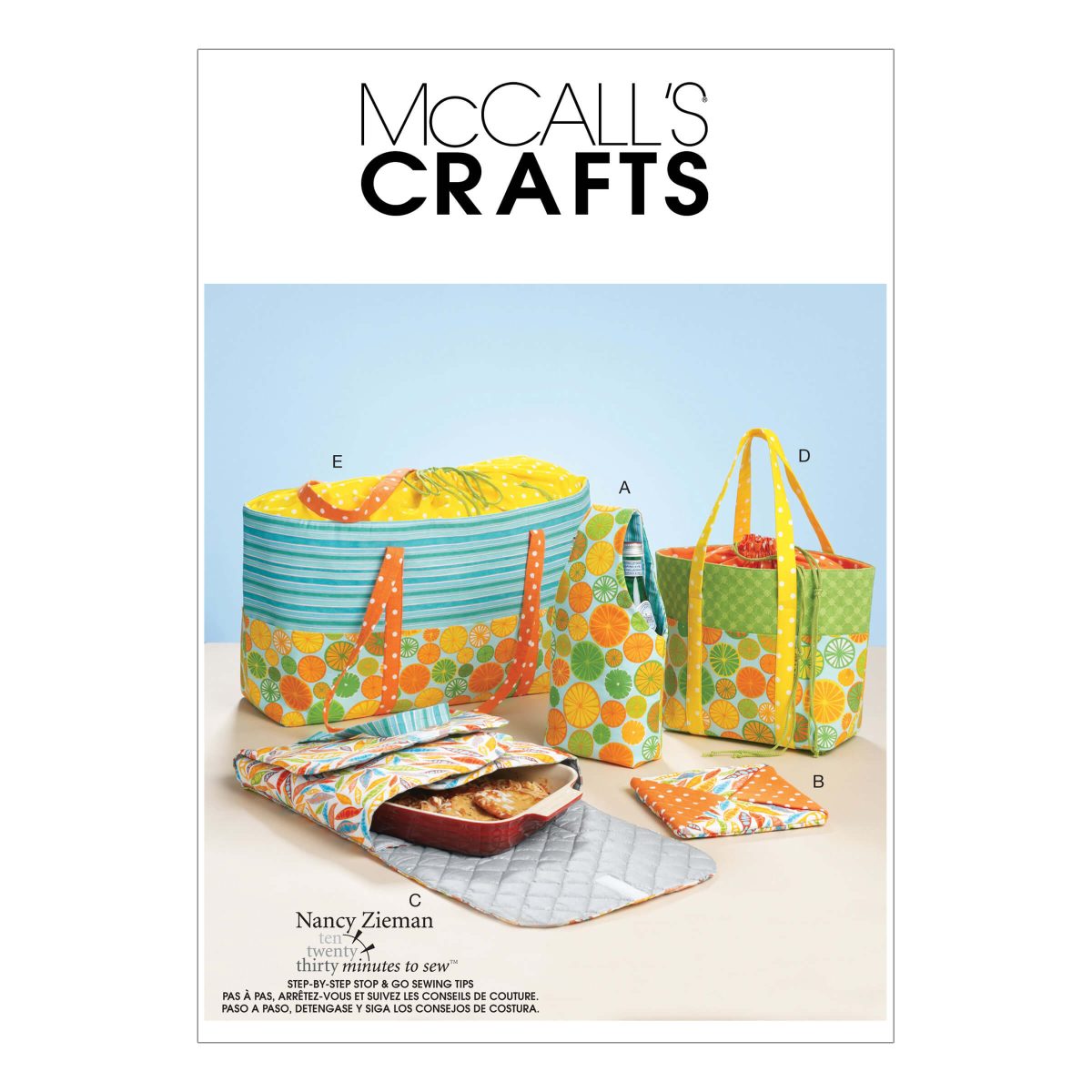 McCall's Sewing Pattern M6338 Carriers, Hot Pad and Picnic Totes