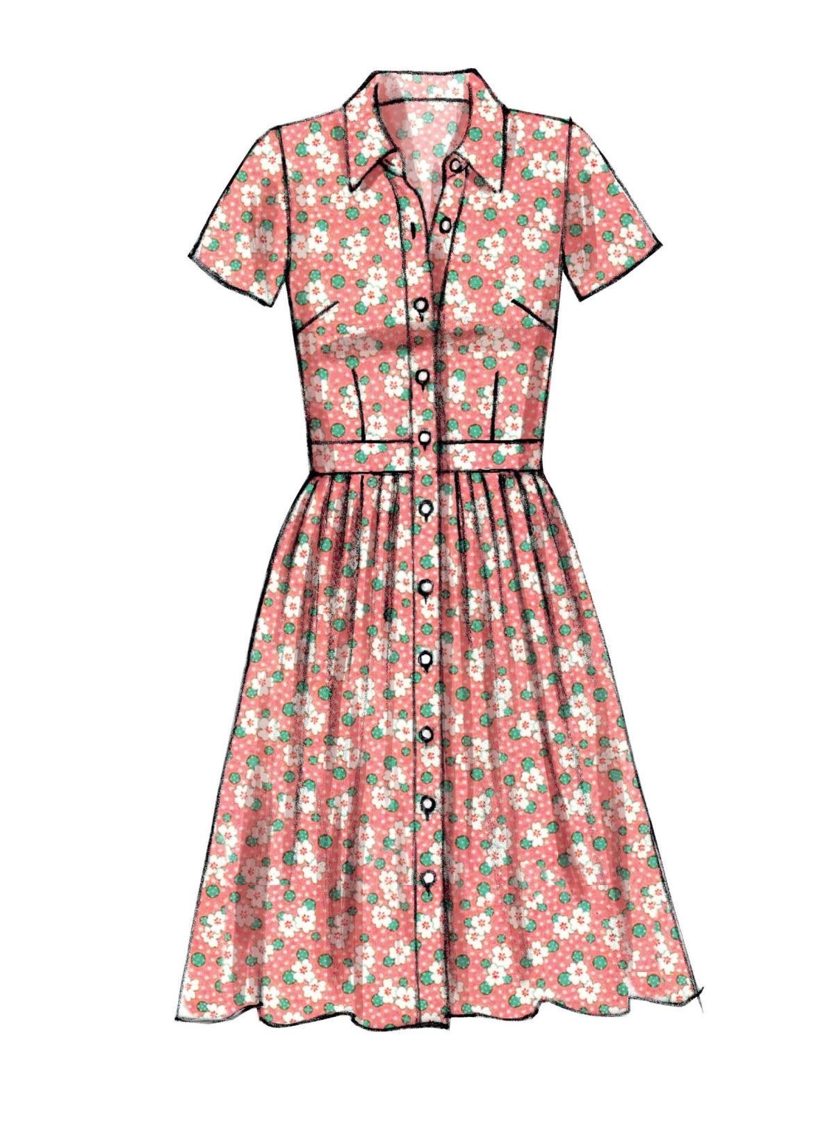 McCall's Sewing Pattern M6696 Misses' Dresses and Slip