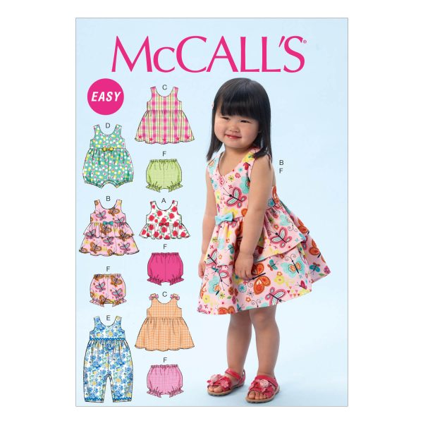 McCall's Sewing Pattern M6944 Toddlers' Top, Dresses, Rompers and Panties
