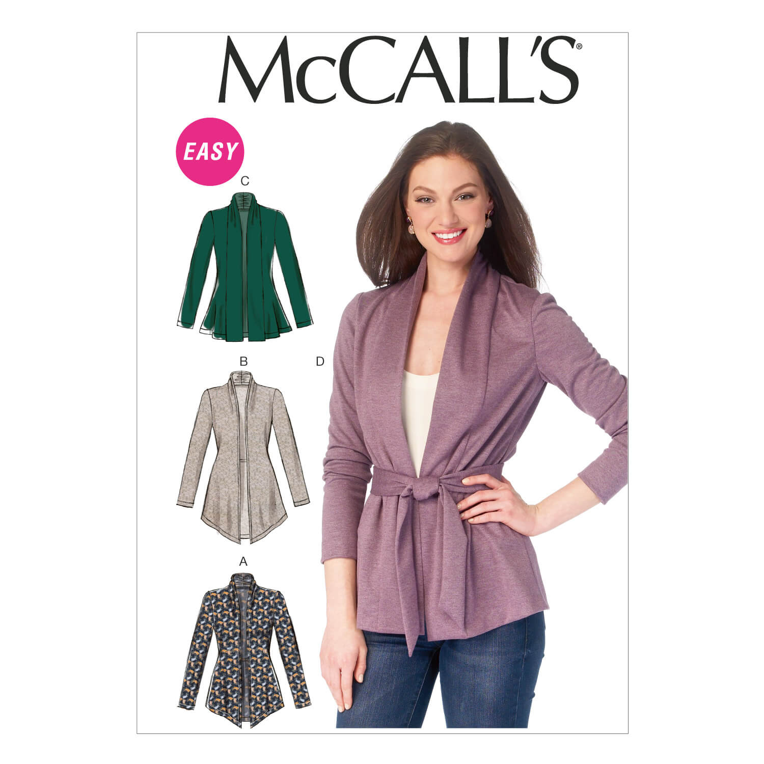 McCall's Sewing Pattern M6996 Misses' Jackets and Belt