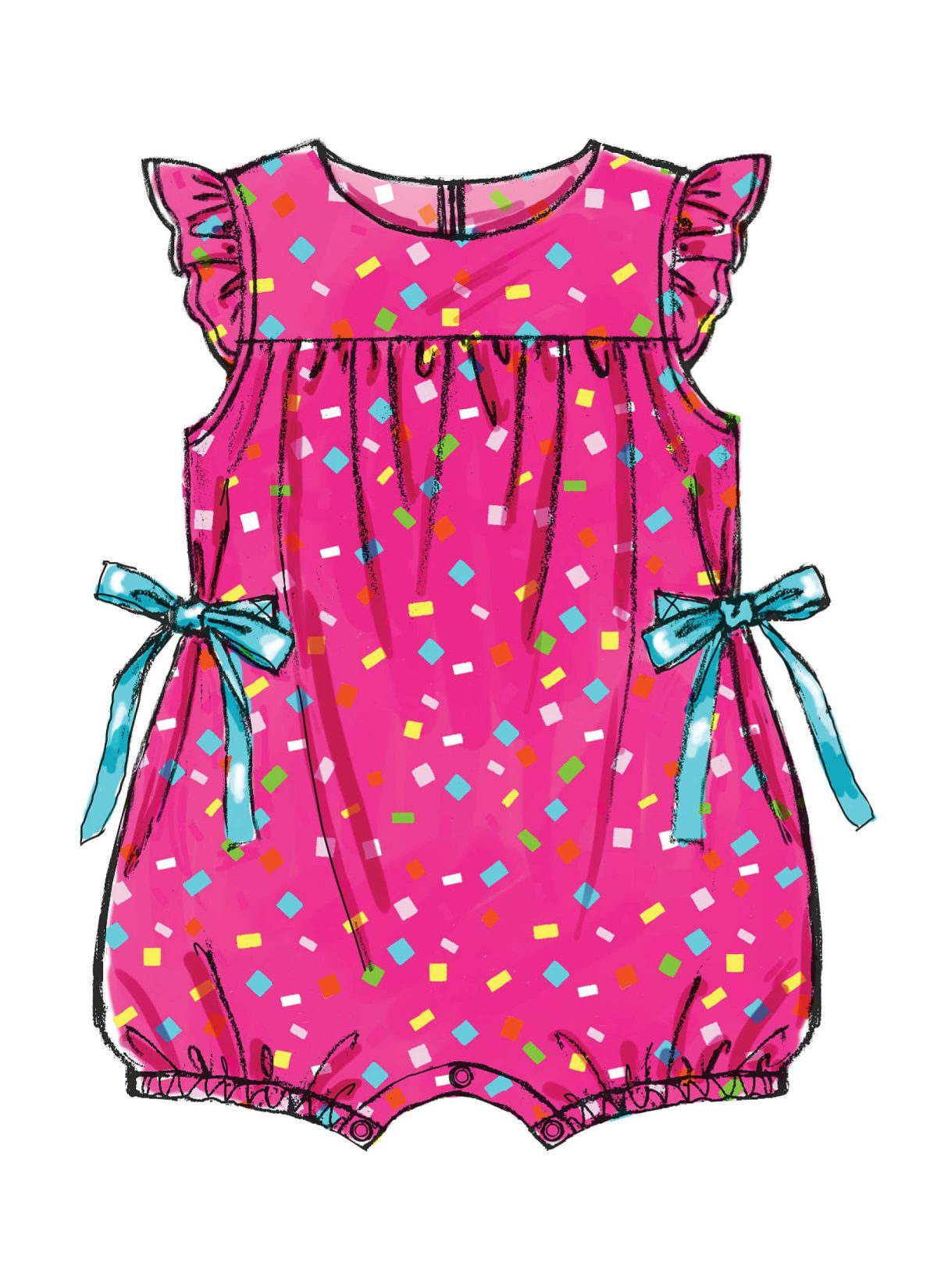 McCall's Sewing Pattern M7107 Infants' Rompers