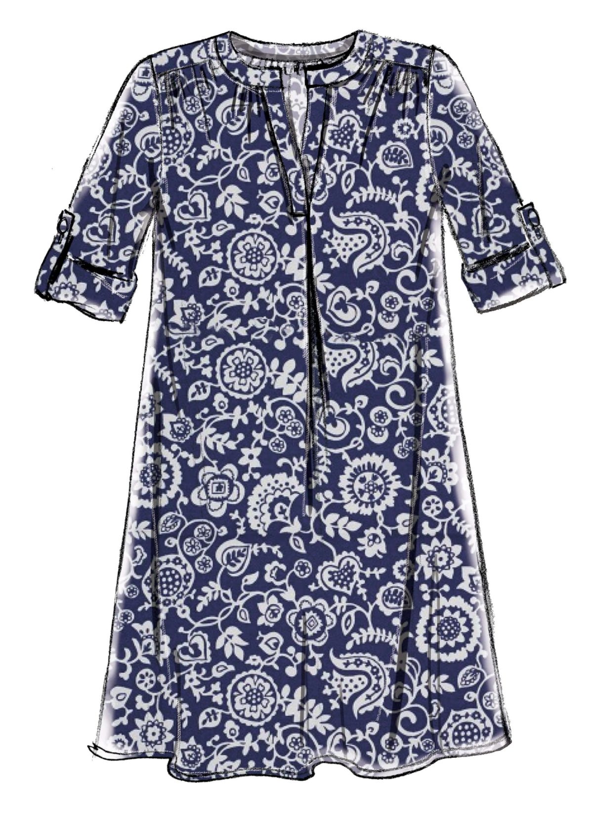 McCall's Sewing Pattern M7324 Misses' Half Placket Tops and Tunic