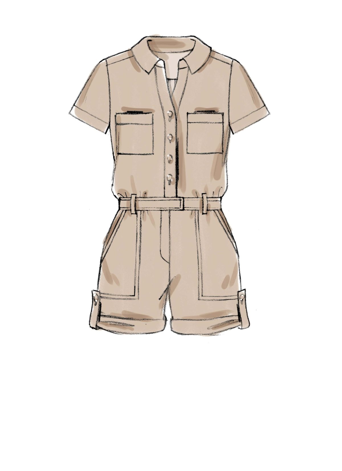 McCall's Sewing Pattern M7330 Misses' Button-Up Rompers and Jumpsuits