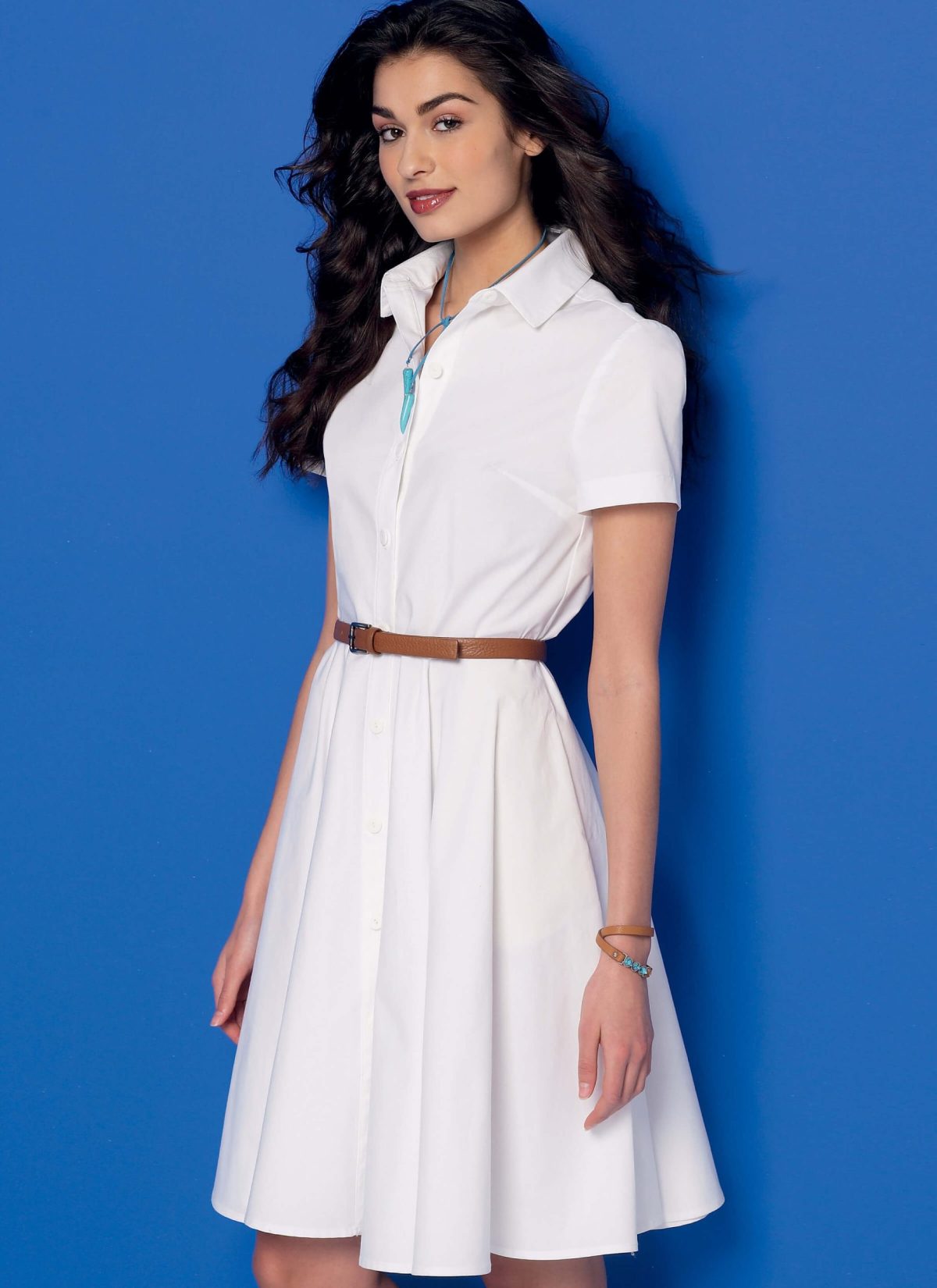 McCall's Dress Pattern M7351 Misses' Shirtdresses with Pockets and Belt