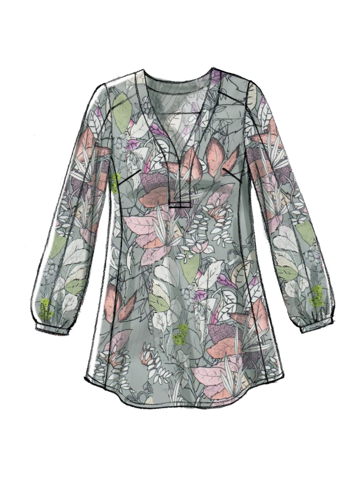 McCall's Sewing Pattern M7357 Misses' Banded Tops with Yoke